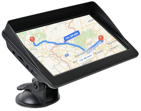 Brynest 7Inch Sat Nav, HD Touch Screen GPS Navigation for Cars Trucks with UK, Europe Maps, HGV Sat Nav Trucks, Lifetime Free Updates, Support Postcode Search, Speed Camera Alert, Voice Guidance, POI