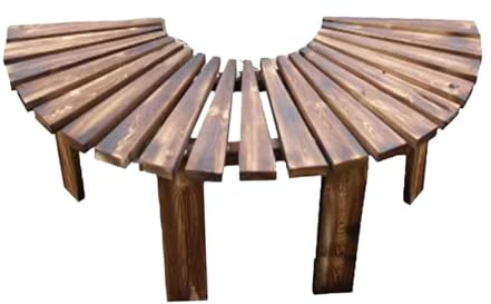 BZJPRFC Banco De Árbol Semicircular, Silla Curva De Madera Maciza, Soporte For Flores For Jardín, Balcón, Forma Extensible, Capacidad De 400 Kg, For Parques Y Césped(Color1)