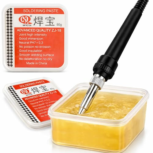 2PCS 50g Soldering Flux, Rosin Flux,Soldering Paste,Solder Flux, Lead-free and No Clean Flux for Chip PCB Motherboard,Electronics,Mobile Phone, Home Appliance Welding (50g*2)