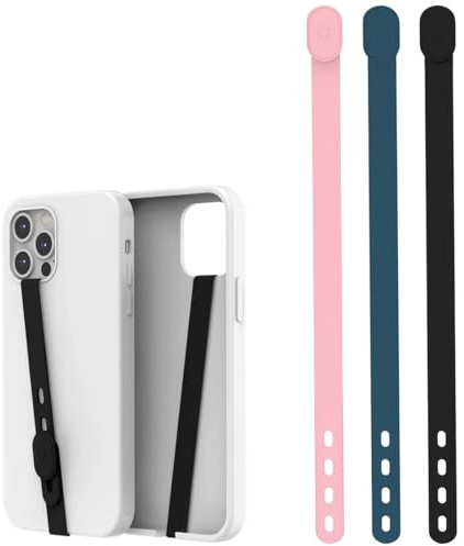 3 Impugnature a Dito per Telefono in Silicone Elastico, Anello di Sicurezza Antiscivolo per Smartphone, Compatibile con iPhon e Android per Utilizzo Quotidiano e Selfie