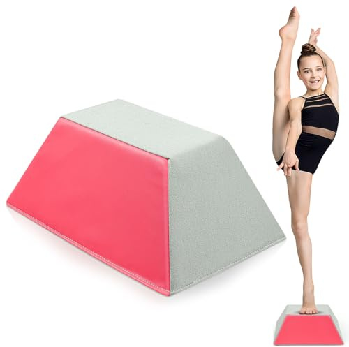 Cheerleading Balance Trainer, Pink, PU Anti-slip, Stunt Stand for Flyers, Balance Training Gymnastics Beam & Core Strength