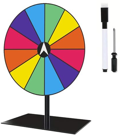 Haodream La tavola Girevole Riutilizzabile dei premi Rainbows Include Un Pennarello cancellabile a Secco e Uno Strumento Durevole per l'uso in Ufficio in Classe attività in Classe Gioco con Ruota Che