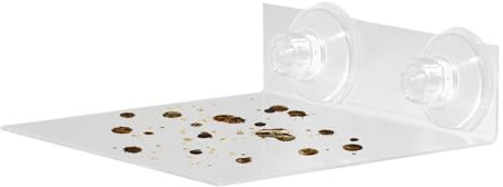 Bandeja de alimentación para Aves,Plato Acrílico Transparente para Residuos - de Pájaros Abierto con,para jardín, jardín Trasero, Patio, césped, balcón,