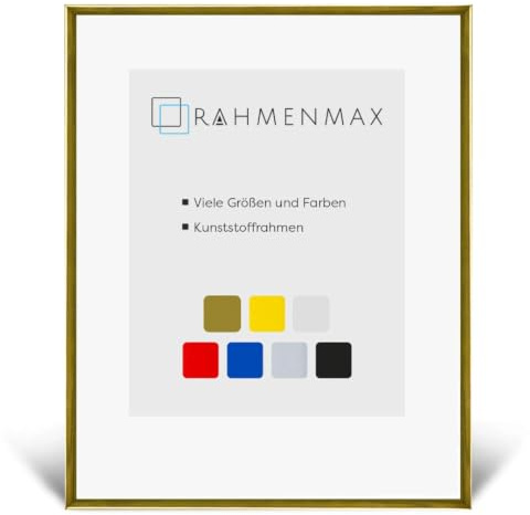 RahmenMax Kunststoff Bilderrahmen Texas für Bild 55x65cm Gold mit Acrylglas