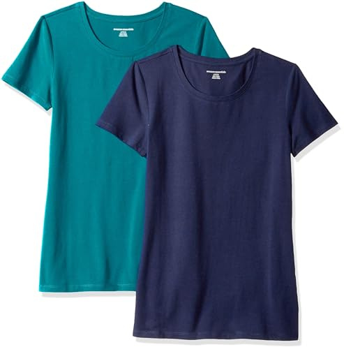 Amazon Essentials Women's WAE45054SP18 Jumpers For Women, Green (Dark Green/Navy), 14 (Manufacturer Size:Large)