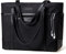 Chase Chic Sac Cabas Femmes，Grande Capacité Sac Ordinateur 15,6 pouces Imperméable Sac Fourre Tout Femmes Sacs De Travail Pour Femmes Avec Sangle De Bagages,Noir