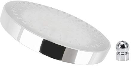 Lámpara de luz LED Rociador superior para cabezal de ducha, Lluvia redonda de 8 pulgadas Baño de acero inoxidable Rgb Lámpara de luz LED Rociador superior para cabezal de ducha Ajuste para barra desli