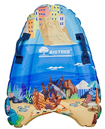 BIGTREE Bodyboard Aufblasbar Aufblasbares Surfbrett, leichtes tragbares Schwimmenbrett mit Griffen, weiche Bodyboards zum Schwimmen, Lernen Hilfsmatte, geeignet für mehrere Szenarien (Y4)