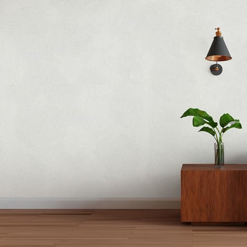 Belka B13 Papier peint lisse blanc ivoire, pur coton, autocollant, isolation thermique et acoustique, durable, moderne et élégant, à faire soi-même, écologique et naturel, environ 3