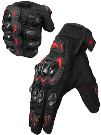 Mmhpluos Motorcycle Gloves - Men & Women's Touchscreen Motorbike Gloves with Hard Knuckle Protection for Dirt Bike, ATV & UTV Riding