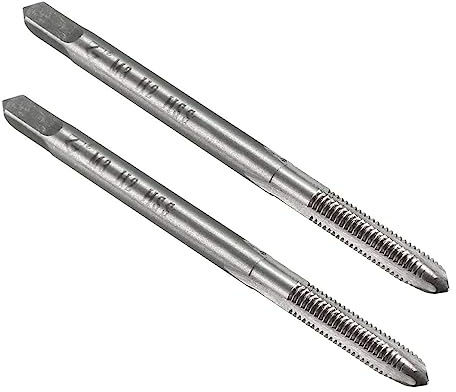 MACHSWON Metric Machine Tap for Drilling Tapping Cutting on Soft Metal Aluminum Plate and Iron H2 3 Flutes HSS Left Hand Screw Tapping Threading Machinist Repair DIY Tool M3 x 0.5 mm 2PCS
