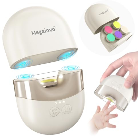 Megainvo Baby Nagelfeile Elektrisch USB Wiederaufladbar Elektrische Nagelfeile Baby Nail Trimmer Nageltrimmer Baby Electric Nail File Babynagelfeilen Nagelpflege Set Nagelpfeile für Babys Neugeborene