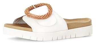 Gabor Damen Pantoletten, Frauen Slipper,Backless Slipper,Gartenschuhe,Sommerschuhe,sommerclogs,Sandalen,Slides,Mules,Weiss (Natur),44 EU / 9.5 UK