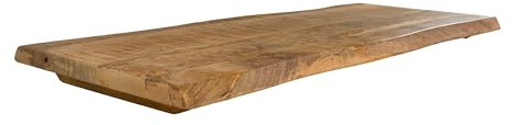 SAM Holzplatte 100x40 cm Curtis, Bretter aus Mangoholz massiv + raue Oberfläche, Baumkanten-Platte für Heimwerker, geeignet für Arbeitsplatten, Tische & Fensterbretter