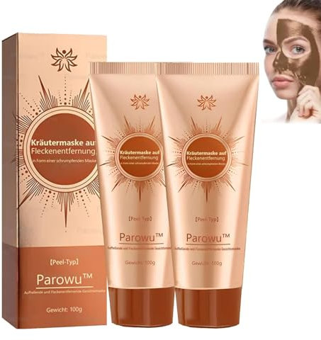 Parowu Aufhellende und Fleckenentferner Gesichtsmaske, Parowu Kräutermaske auf Fleckenentfernung, Parowu Krã¤uterflecken Peel-Off Gesichtsmaske, Aufhellende und Verjüngende Sommersprossenmaske (2PC)