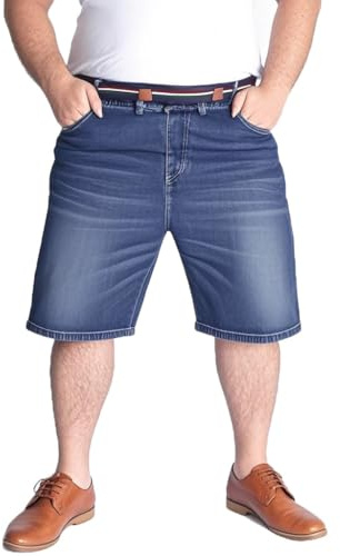 HZQIFEI Pantalones Cortos Vaquero Hombre Verano Casual Ancho Denim Shorts de Mezclilla Jeans Cortos Relaxed Fit