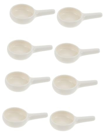 Alipis 8 pièces Cuillères Céramique pour Bougie Chauffe-plat Supports Décoratifs Multifonctions pour Spa Maison et Bureau Surface Lisse Facile à Nettoyer Petit Format Élégant