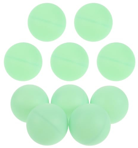 Operitacx 10 Pièces Balles Réutilisables Ping-Pong PP de Phosphorescentes Blanches de Taille Standard, et Légères pour Activités Sportives en Extérieur Fêtes Nocturnes
