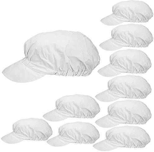 MISEMIYA Cappello Visiera Cuoco KX-923, Bianco, Taglia Unica Unisex-Adulto