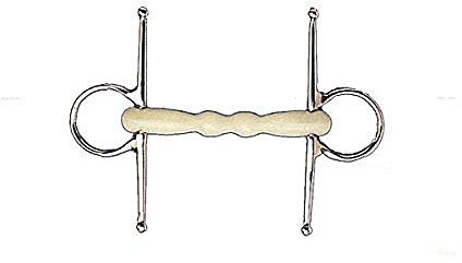 Lorina Flexi Stangen Knebeltrense (5.5in / 140mm) (Silber/Weiß)