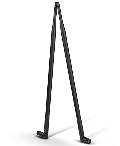 Eightwood WLAN Antenne 2.4G Antenne 12dBi Kipp-und-Schwenkbar RP SMA WLAN Antenne 2 Stücke für WiFi Card WLAN PCI Karten Wirelesse Router Bluetooth ZigBee MEHRWEG