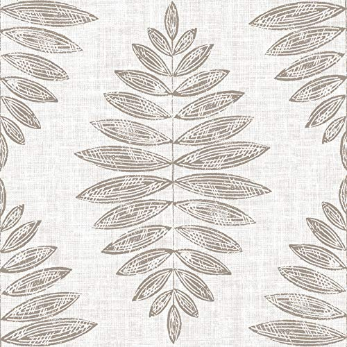 FloorPops FP3298 Foliage Peel & Stick Floor Tiles, Neutral, 60 L x 24 W x 0.06 T