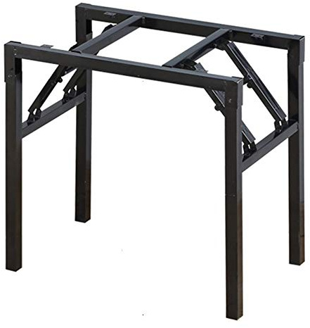 HDRH Tischgestell Klappbar, Tischbeine Eisen, Schreibtischbeine Stützfuß, Modernes Design Tischkufen, Reservierte Schraublöcher, Schwarz