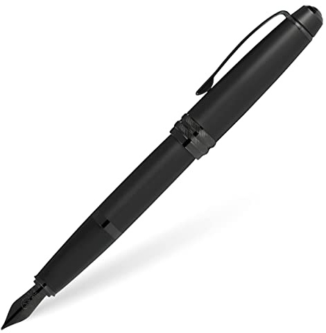 Cross Bailey Fountain Pen (M Nib, PVD Fittings) Matte Black Pack of 1