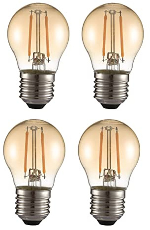 TEKLED E27 Bulb Warm White LED Filament Bulbs for Lamps - 2W/4W Non-Dimmable G45 Golf Ball, E14 LED Light Bulb Cool White, Warm 2400K Glow, Single Bulbs & Multipacks, Energy-Efficient Lighting