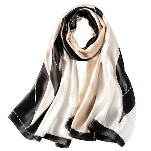 MAIRY Womens Scarves Satin Silk Scarf Shawls and Wraps Soft Oversized Lightweight Long Neckerchief for Ladies Gift - 180141