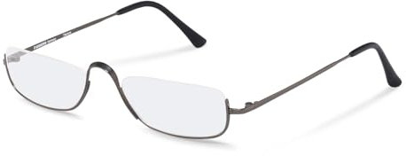 Rodenstock HALF EYE Metall Brillen in Dark Gun, Black für Herren, Brille mit Sehstärke, optional mit Sonnenbrillen tönung oder Blaulichtfilter (Modell R0864)