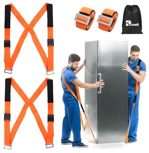 Riwer Verbessert und Verdickt Tragegurte Umzug 2 Personen Tragegurt Transportgurt Hebegurt Möbel Tragegurte - Einfaches Heben, Tragen, Bewegen von Möbeln, Haushaltsgeräten, Matratzen für Gegenstände