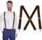 Hosenträger für Herren und Damen - Extra Stark, Breit, für Skihose und Arbeit - Braun - Suspenders