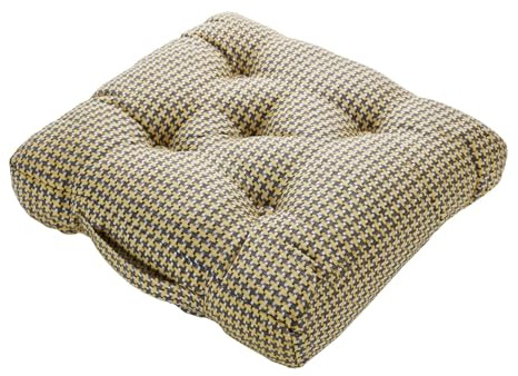 Roseley Armchair Booster Cushion Checked Seat Pads Large Sofa Cushions 50cm x 50cm Firm Seat Riser Cushion For Adults 10cm Thick Posture Support Long-lasting Floor Seat [Yellow Check]