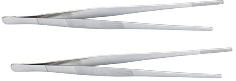 CIYODO 2pcs Cooking Tweezers Food Clip for BBQ and Kitchen Stainless Steel Tongs Food Clamps Easy to Clean and Rustproof