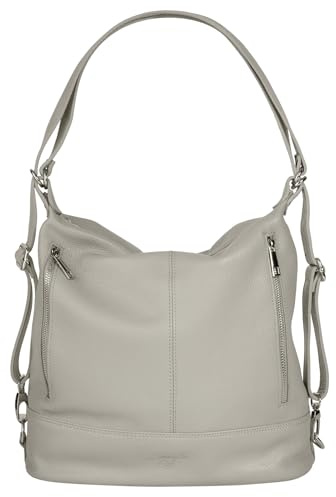 Samantha Look Rucksack Echt Leder Damen | Made in Italy, 2-in-1-Design Backpack und Handtasche in einem | 022165