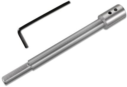 Extensión de broca, extensión extra larga de 169 mm para brocas Forstner con extensión de vástago de 3/8 pulgadas para fresadoras planas, extensión profesional para perforaciones especialmente