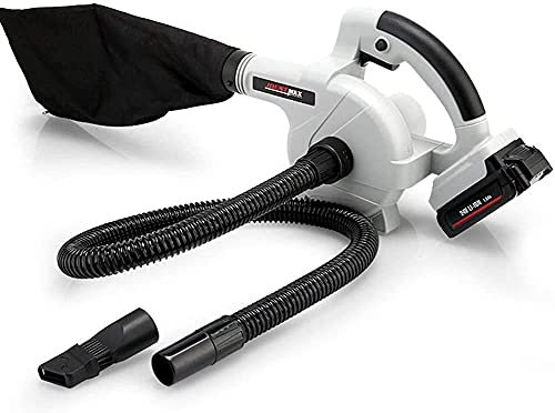Sopladores Conveniente soplador inalámbrico Soplador y aspiradora de hojas eléctrico 2 en 1 para limpiar el pelo de mascotas Automóviles Talleres de muebles Varios rincones, etc., batería * 2-4.0AH (
