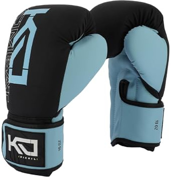 Picsil Kombat Guantes de Boxeo Kyros Grom, Guantes de Entrenamiento y Combate para Muay Thai, MMA, Kickboxing, Diseño Unisex (Cloud, 12oz)