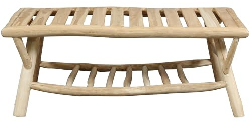 Casa Moro Couchtisch Holz Rechteckig Massiv – Outdoor Tisch für Garten Terrasse Balkon Sofa, Teakholz 120 × 60 cm