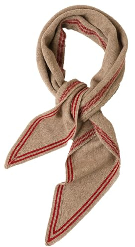 NUOHEMULE 100% Cashmere Triangle Scarf, Neck Scarves Small Scarf for Women & Men, 49''x12'' Lightweight Warm Fashion Scarves