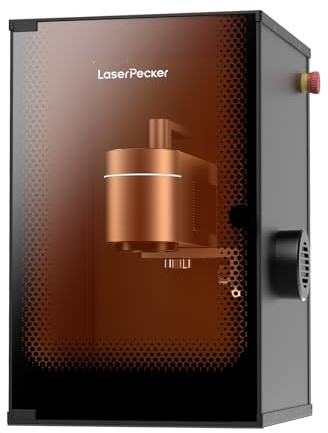 LaserPecker LP4 Dual Laser Graviermaschine mit Sicherheitsabdeckung Entspricht den Standards der Laserstufe 1, 450nm Diodenlaser + 1064nm Infrarotlaser, 8K 4000mm/s für Fast alle Materialien