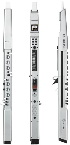 AP500 Pro Instrument à vent électronique, synthétiseur, 120 sons, commande vocale, Bluetooth, écran OLED, 8 octaves, courbe de souffle réglable (noir)