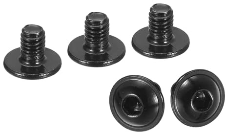 QUARKZMAN Viti A Testa Cilindrica Con Collare, 50 Pz M4x4mm - 304 Acciaio Inox Attrezzi Per Innesto Bulloni, Viti Macchina Filettate Per Montaggio Mobili (Nero)