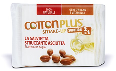 Cottonplus Juego de 40 toallitas desmaquillantes secas patentadas, sin conservantes, 100% naturales