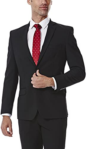Haggar Men's JMH Premium Stretch Slim Fit Suit Separates - Pants & Jackets Ink Solid 36 Short