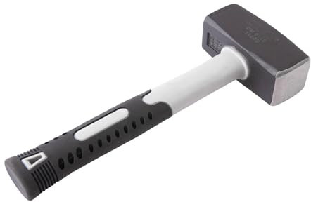 Massette acier forgé 1250g DIN 6475 avec manche à revêtement caoutchouc - OM 0125 - CLAS Equipements