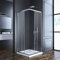 Goezes Duschkabine Eckeinstieg, Duschkabine 80x90cm Eckeinstieg Schiebetür 6mm ESG Glas Duschabtrennung Dusche Duschwand Höhe 185cm, LINKS & RECHTS MONTIERBAR