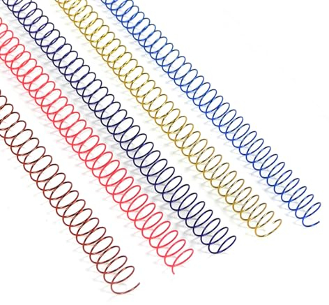 RAYSON Draht-Spiralbindung, 60 Blatt Bindekapazität, 11,1 mm, Mehrfarbig, Packung mit 100 Stück