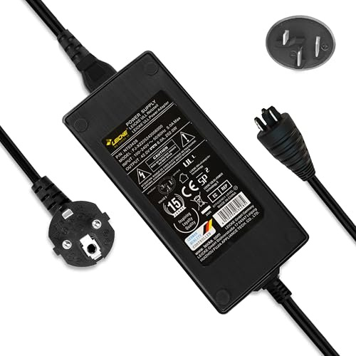 LEICKE E-Bike Schnellladegerät 36V / 42V 6A – DC Ladegerät mit ovalem Stecker – kompatibel mit Bosch Active/Performance Line